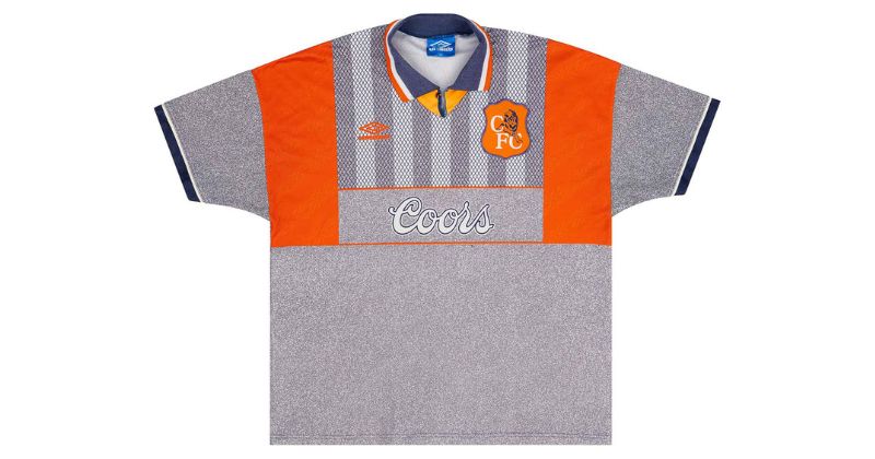chelsea coors shirt in grey and orange