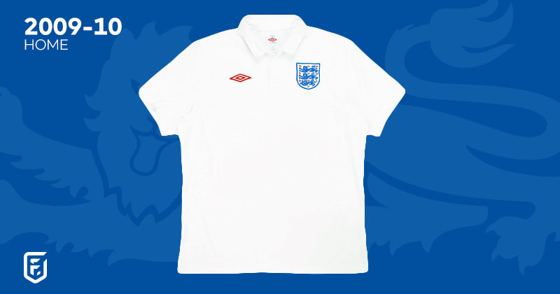 england 2009-10 home shirt in white