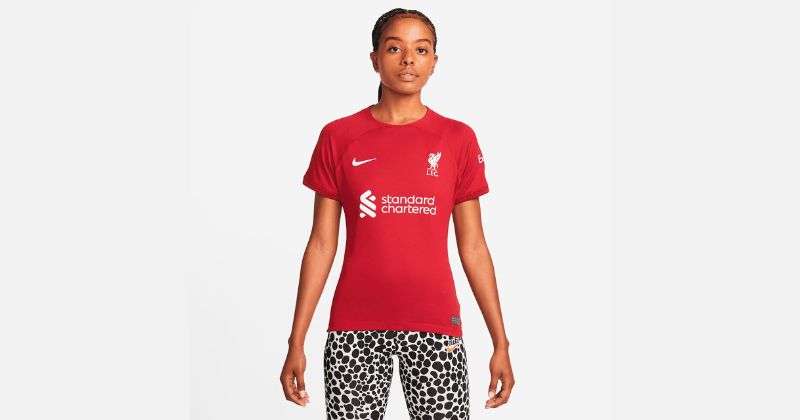 womens liverpool home shirt 2022-23 in red