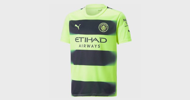 kids man city third shirt 2022-23 in yellow