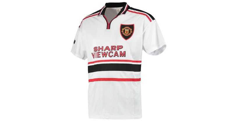 man utd fa cup away shirt 1999-00 in white