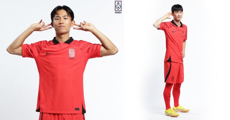 south korea 2022 home kit in red