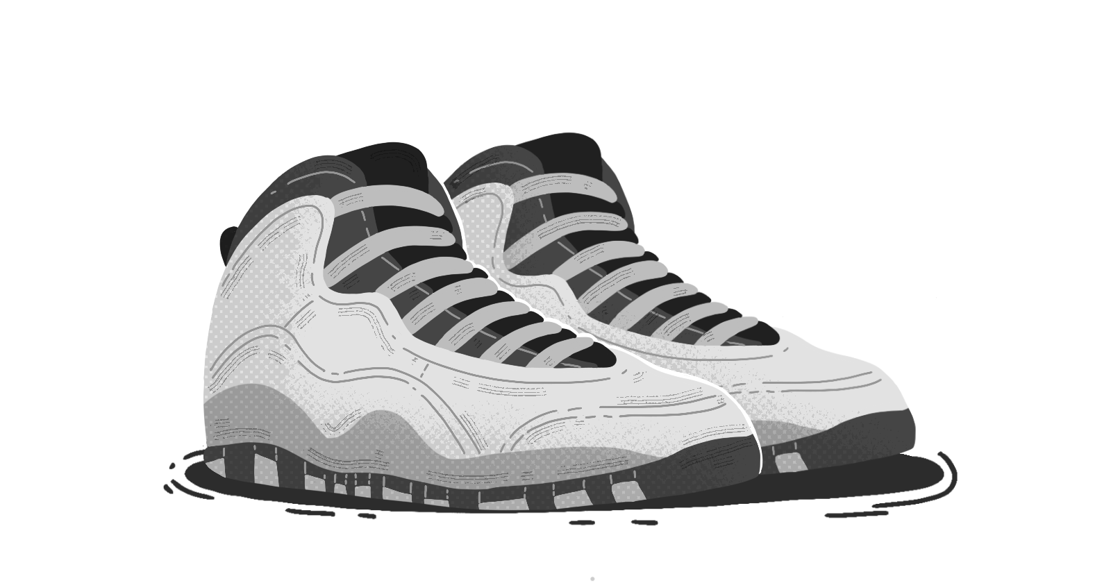 nike air jordan 10 trainers in black and white