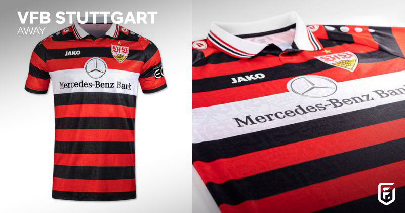 vfb stuttgart away shirt 2022-23 in red white and black