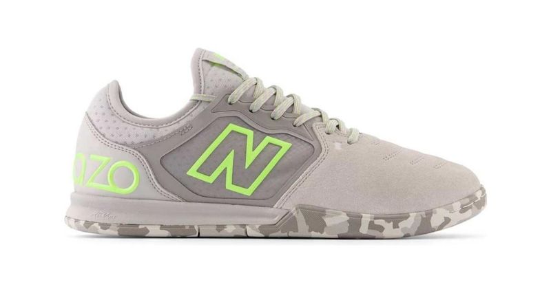 new balance audazo v5 suede indoor football shoes in grey