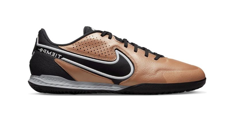 nike react tiempo legend 9 indoor football shoes in gold and black