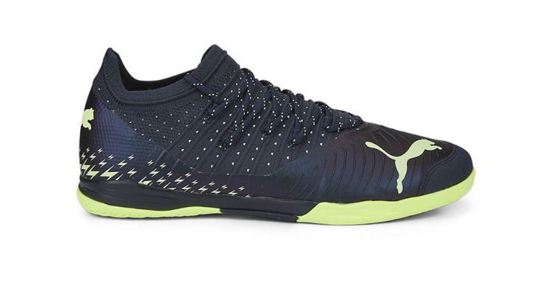puma future 1.4 indoor football shoes in black and yellow