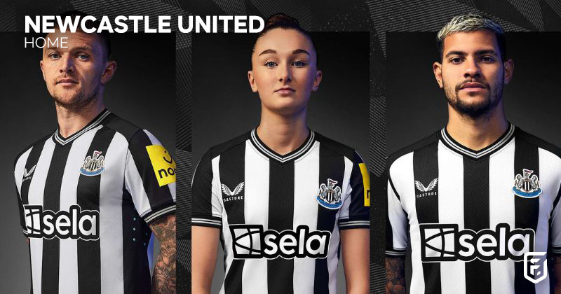 newcastle united 2023-24 home shirt in black and white stripes
