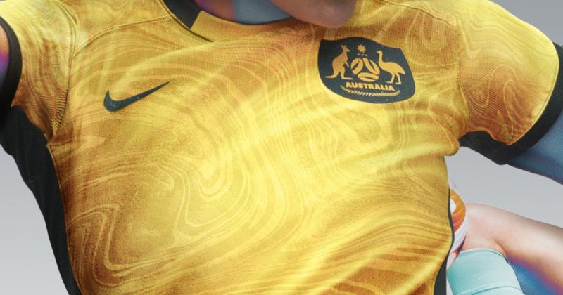 womens australia home shirt 2023 in yellow