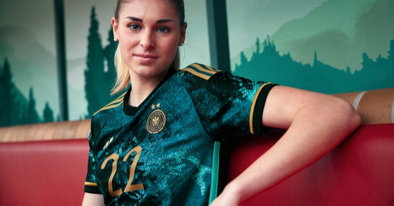 womens germany away shirt 2023 in green