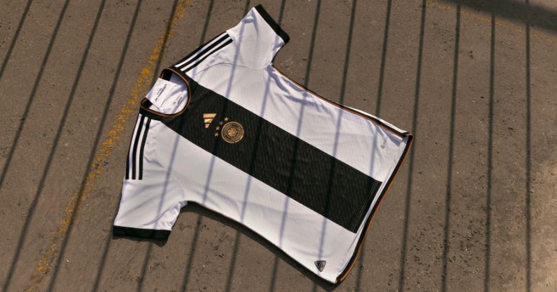 womens germany home shirt 2023 in black and white