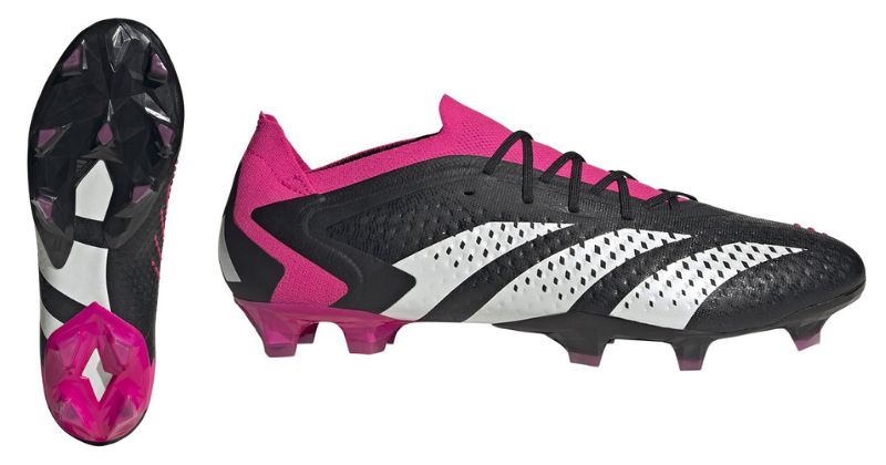 adidas predator accuracy low football boots in black and pink