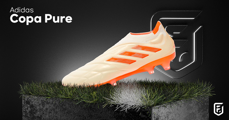 adidas copa pure plus football boot in orange and beige