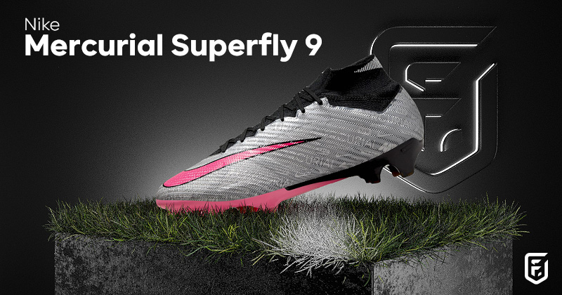 nike mercurial superfly 9 football boot in silver and pink