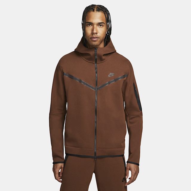 Nike Sportswear Tech Fleece Men's Full-Zip Hoodie - Brown | CU4489-259 ...
