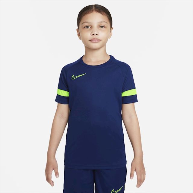 Nike Dri-FIT Academy Older Kids' Short-Sleeve Football Top - Blue ...