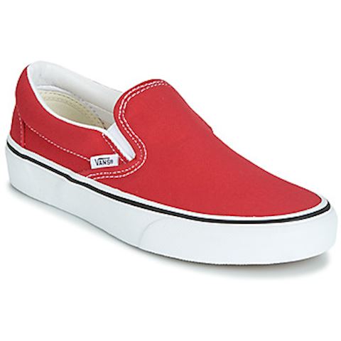 womens red vans slip ons