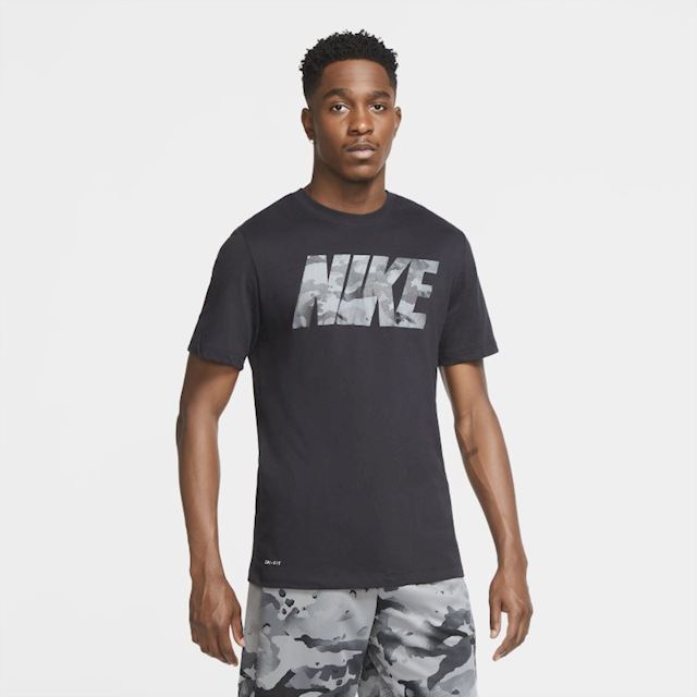 Nike Dri-FIT Men's Camo Logo Training T-Shirt - Black | CU8521-010 ...