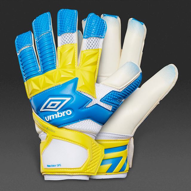 Umbro Goalkeeper Gloves Neo Valor DPS Rollfinger Cut Electric Blue