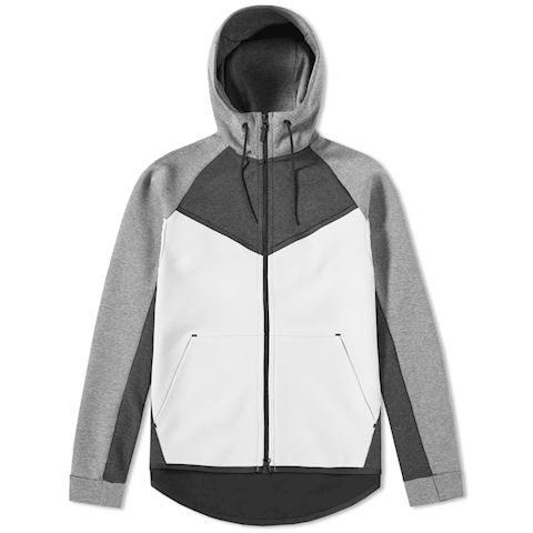 nike tech fleece hoodie black and white