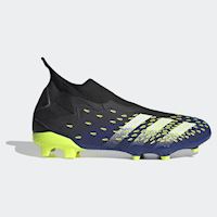 black laceless predator football boots