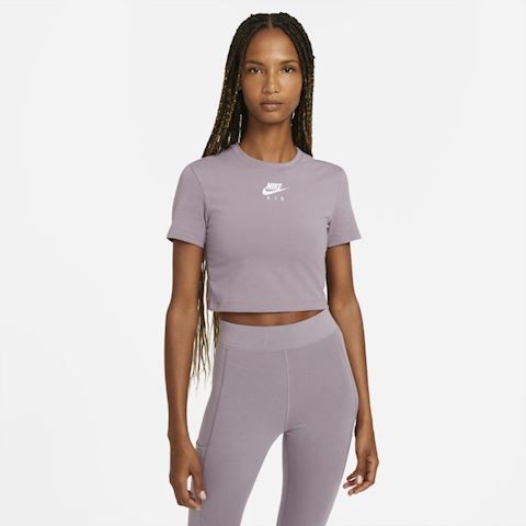 Nike Air Women's Short-Sleeve Crop Top - Purple | CZ8632-531 | FOOTY.COM