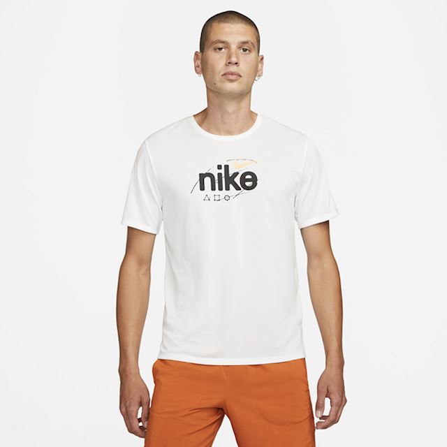 Nike Dri-FIT Miler D.Y.E. Men's Short-Sleeve Running Top - White ...