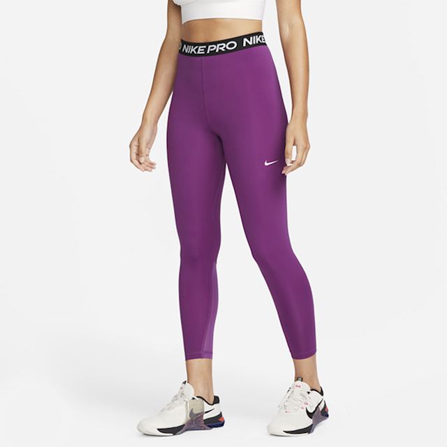Nike Pro 365 Women's High-Waisted 7/8 Mesh Panel Leggings - Purple ...