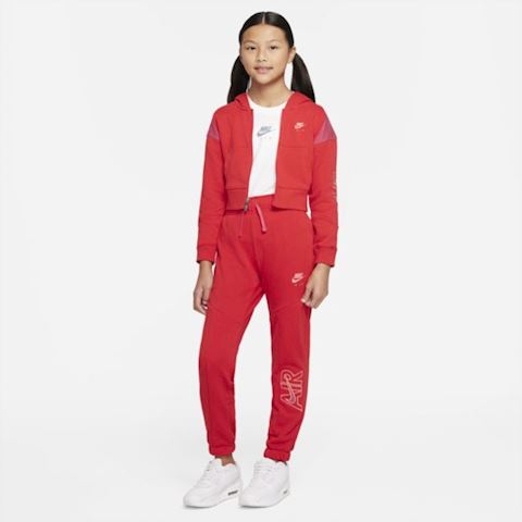 Nike Air Older Kids' (Girls') French Terry Full-Zip Hoodie - Red ...