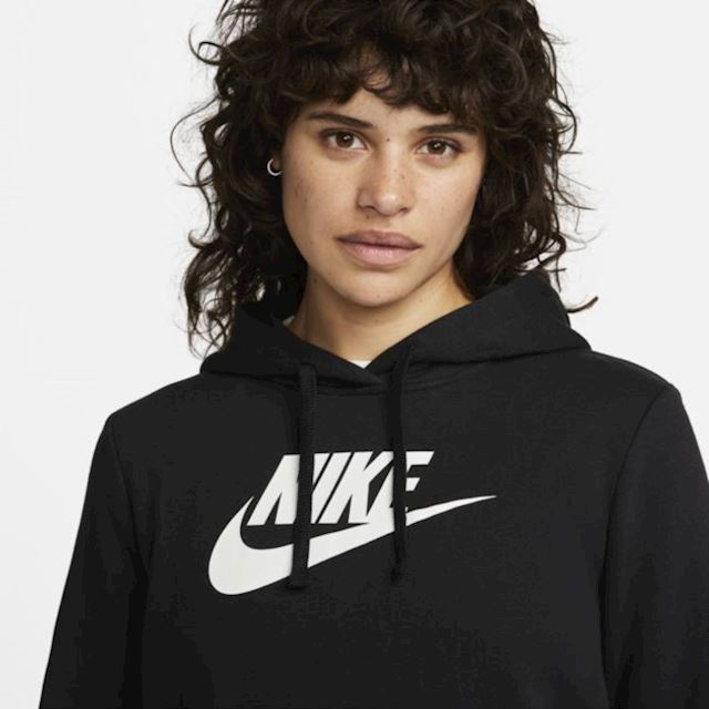 Nike Sportswear Club Fleece Women's Logo Pullover Hoodie - Black ...