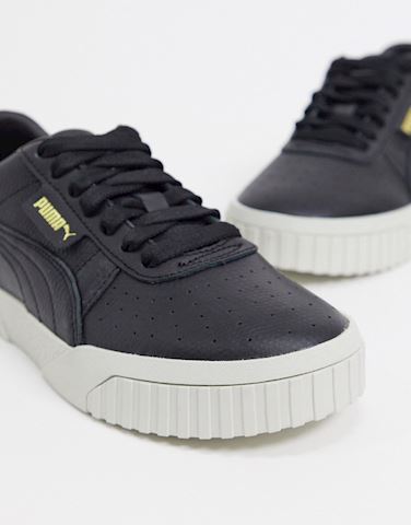 puma cali emboss trainers in black