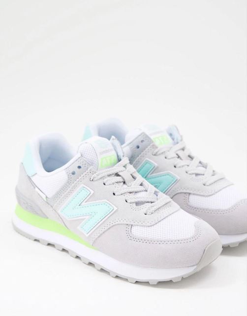 New Balance 574 trainers in light grey 