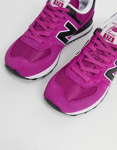 New Balance 574 trainers in fuchsia and black-Pink | WL574LBC ...