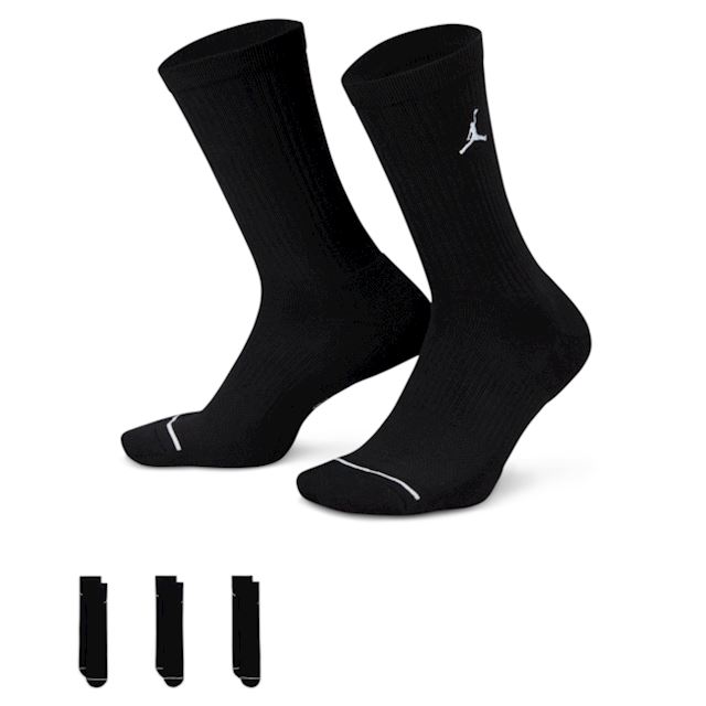 Nike Jordan Everyday Crew Socks (3 pairs) - Black | DX9632-010 | FOOTY.COM