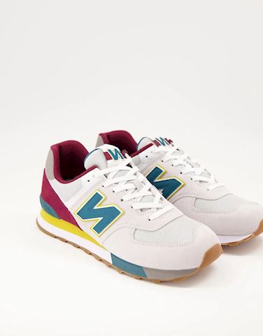 new balance 574 colourblock canvas trainers