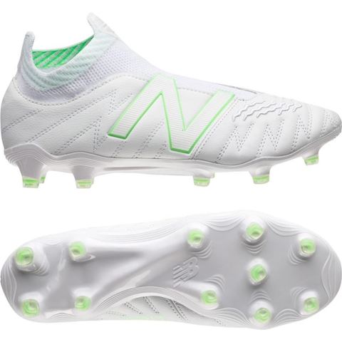 New Balance Tekela 3.0+ Pro FG Leather Tri-Aura - White/Neon Green |  MSTKFW35 | FOOTY.COM