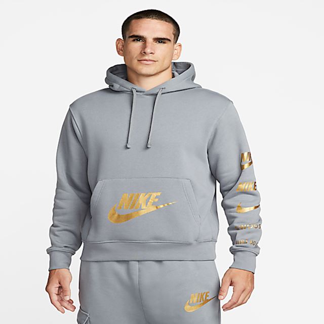 Nike Sportswear Standard Issue Men's Fleece Pullover Hoodie - Grey ...