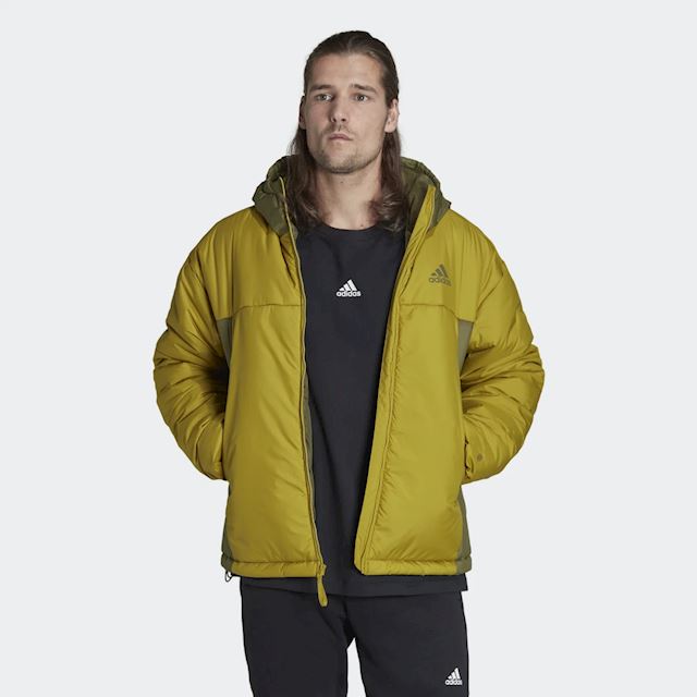 adidas BSC 3-Stripes Puffy Hooded Jacket | HG8753 | FOOTY.COM