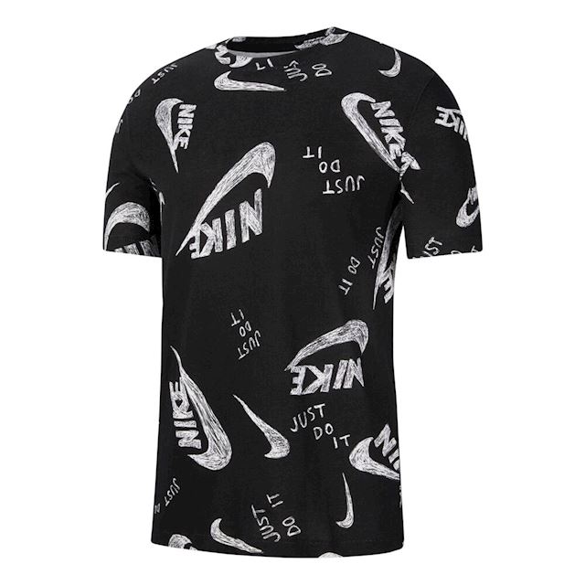 Nike All Over Print Swoosh - Men T-Shirts | CU9083-010 | FOOTY.COM