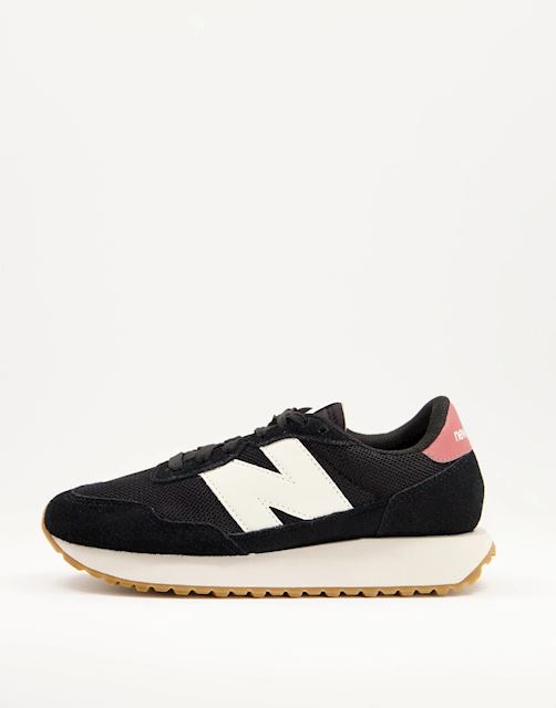 new balance black mesh trainers