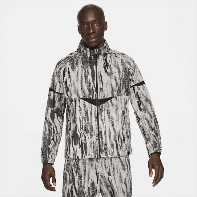 Nike Windrunner Wild Run Men's Printed Running Jacket - Grey | DA1161-077 | FOOTY.COM