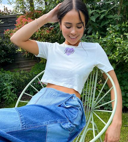 Airbrush Logo Baby cropped t-shirt 