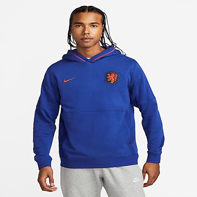 Nike Netherlands Men's French Terry Football Hoodie - Blue | DH4827-455 ...
