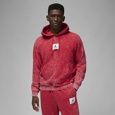 Nike Jordan Essential Men's Washed Fleece Hoodie - Red | DR3087-612 ...