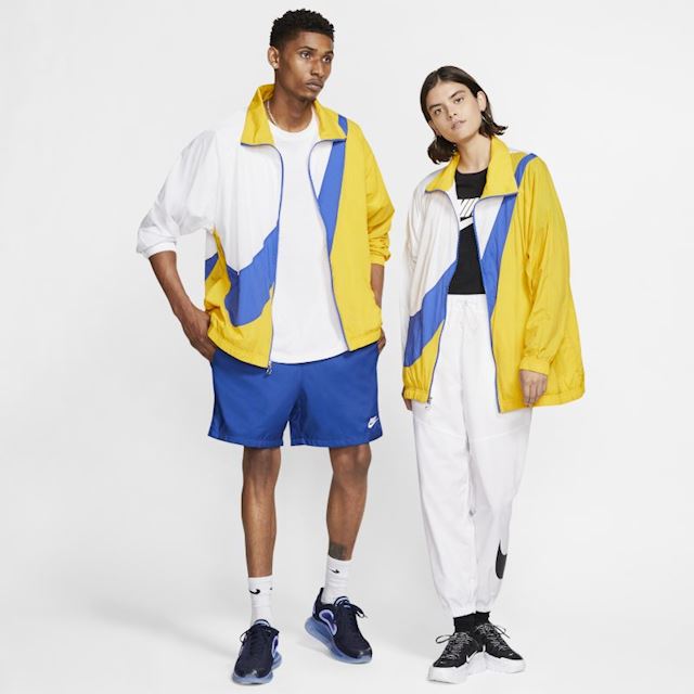 Nike Sportswear Woven Swoosh Jacket - Yellow | BV3685-743 | FOOTY.COM