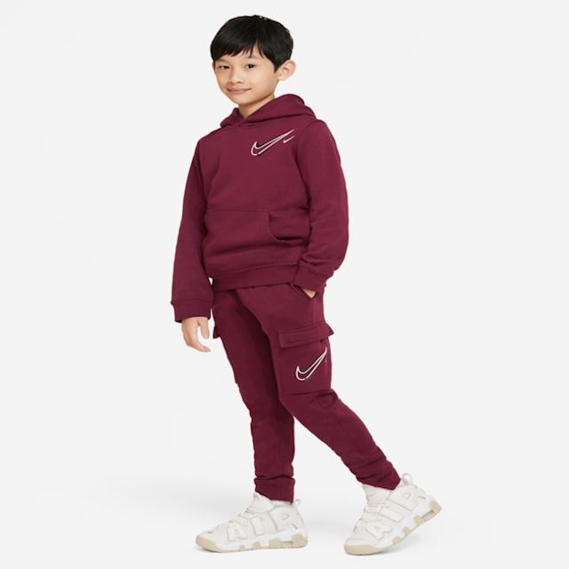 Nike Sportswear Older Kids' (Boys') Fleece Cargo Trousers - Red ...