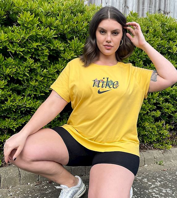Nike Plus boxy nature t-shirt in yellow 