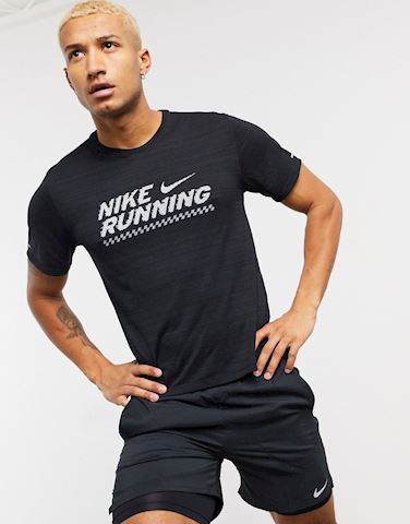 Nike Running logo t-shirt in black | CU6434-010 | FOOTY.COM