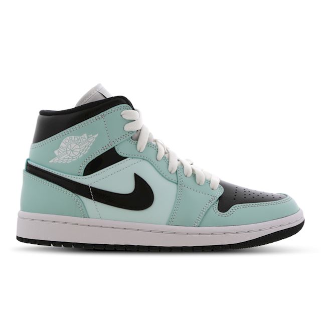 Nike Air Jordan Air Jordan 1 Mid Aqua Black Womens | BQ6472-300 | FOOTY.COM