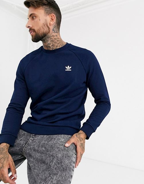 adidas originals overdyed premium sweatshirt with chest logo in purpl